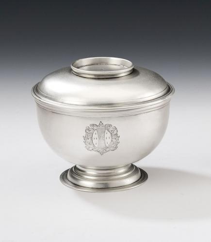 A very fine George I Antique Silver Britannia Standard Sugar Bowl made in London in 1719 by William Fleming