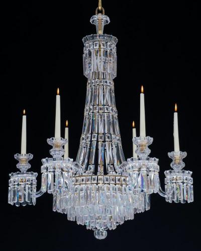 A Six William IV Tent and Waterfall Chandelier