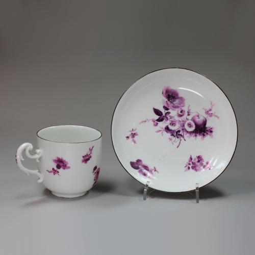Meissen cup and saucer, mid 18th century