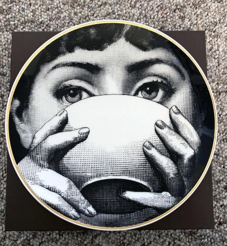 Fornasetti Rosenthal Themes & Variations Porcelain Plate, Motiv 10, 1980s
