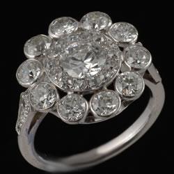 Edwardian diamond cluster ring, circa 1910