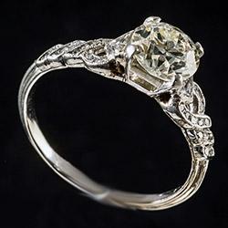 Edwardian diamond single stone ring, circa 1910
