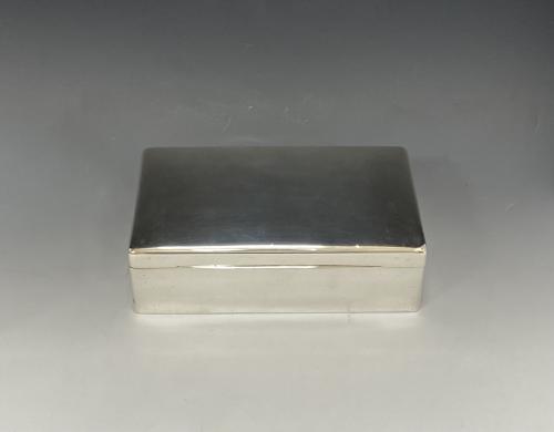 George Unite sterling silver cigar box 1908