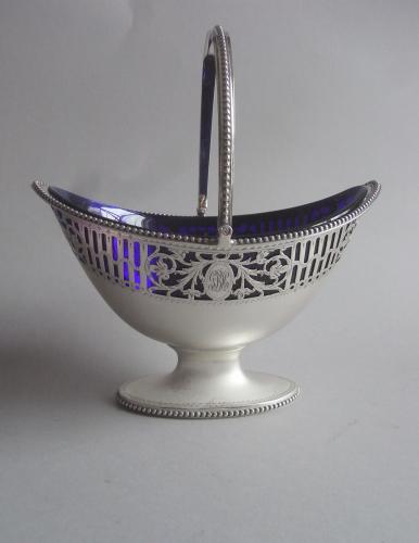 A very fine George III Sugar Basket made in London in 1785 by William Plummer