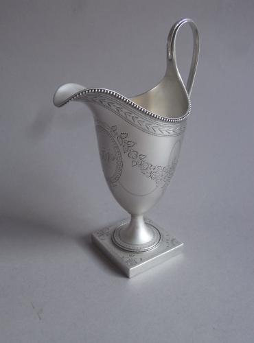 A very fine George III antique silver Cream Jug made in London in 1788 by Hester Bateman