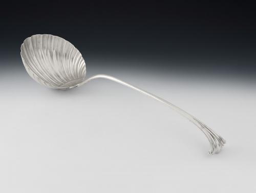 A very fine early George III "Onslow" pattern Soup Ladle made in London in 1763 by George Baskerville