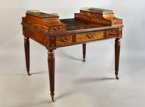 A rare Regency mahogany writing desk in the manner of Gillows, c.1820