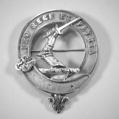 Scottish Antique Silver Clan Badge, Cameron