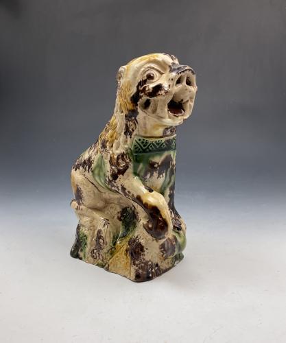 Staffordshire pottery Whieldon type figure of a lion 18th century England