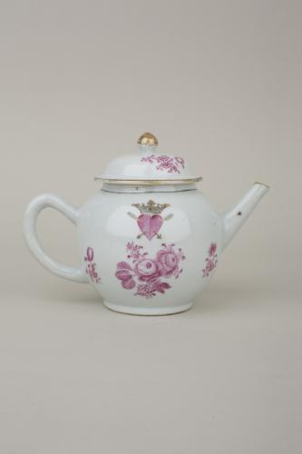 A Famille rose globular teapot and cover, Qianlong, circa 1740