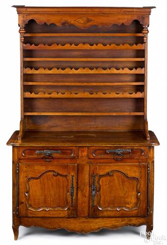 French Oak & Fruitwood Two-part Cupboard, Circa 1800