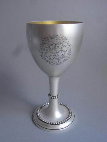 An unusual George III Drinking Goblet made in London in 1772 by Richard Morson & Benjamin Stephenson