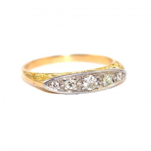 Edwardian Diamond 5 Stone Ring c.1905