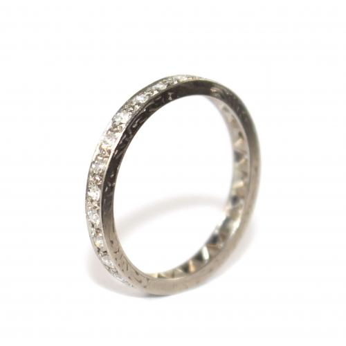 Art Deco Diamond Eternity Ring c.1940 size Q
