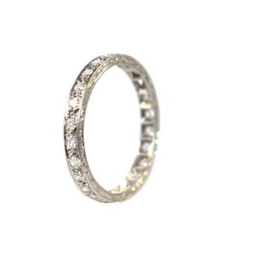 Art Deco Diamond Eternity Ring c.1940 size P