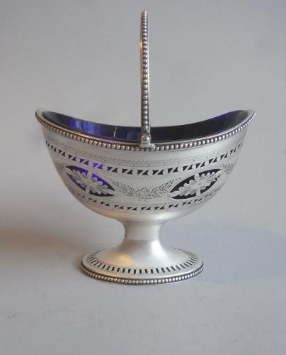 A very fine George III antique silver Cream Basket made in London in 1784 by Thomas Daniel