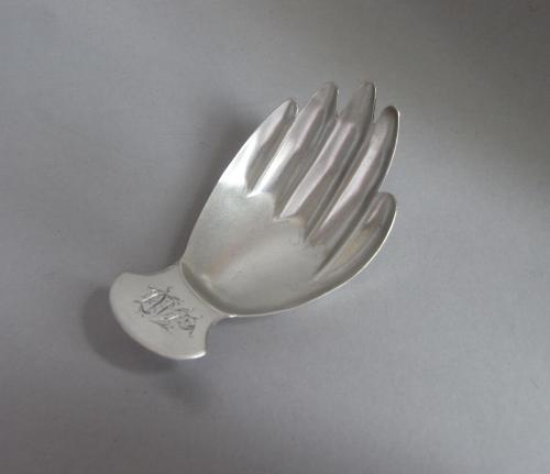 A rare George III Hand Caddy Spoon made in London in 1806 by Josiah Snatt