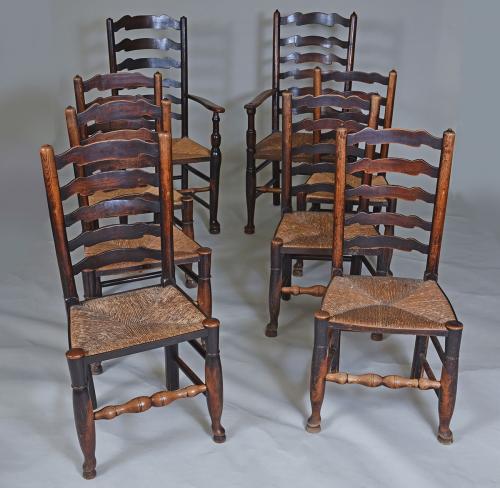 Lancashire ladderback dining chairs
