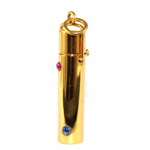 Art Nouveau Gem-set Gold Perfume Flask c.1910