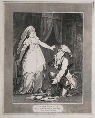 Doctor Gallipot placing his Fortune at the feet of his Mistress thro' Physic to the Dogs