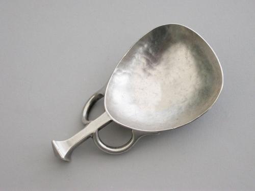 Edwardian Arts and Crafts Silver Caddy Spoon