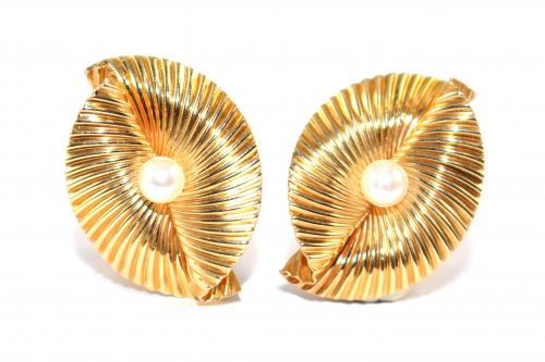 Vintage Tiffany Gold Earring - George Schuler c.1950