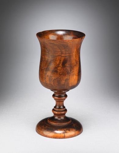Fine Campana Form Fruitwood Goblet