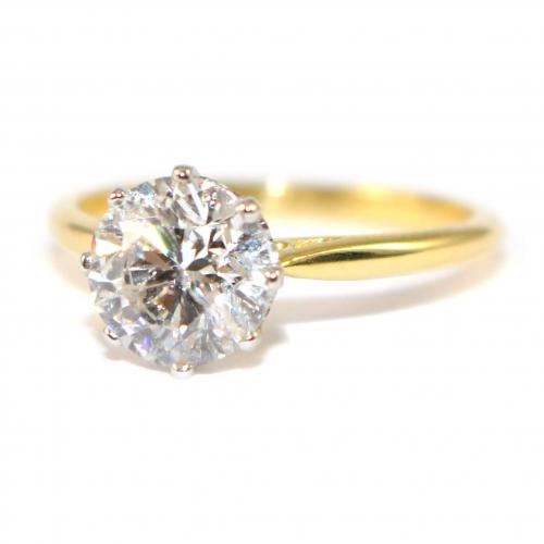 Diamond 2.1 carat Solitaire Ring c.1950