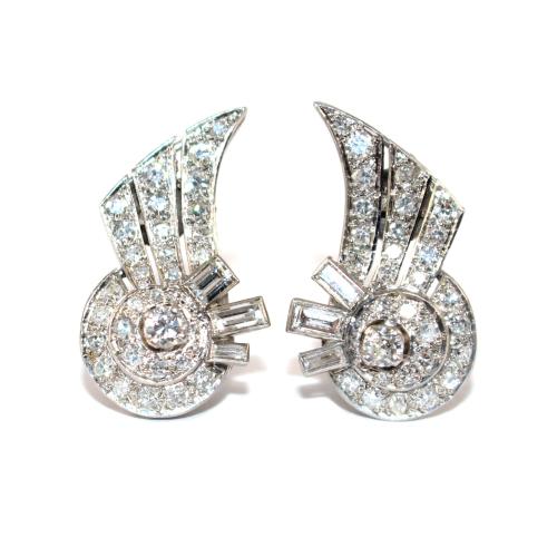 Art Deco Diamond Earrings c.1935