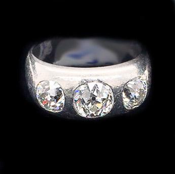 Platinum and diamond Gypsy ring, circa 1910