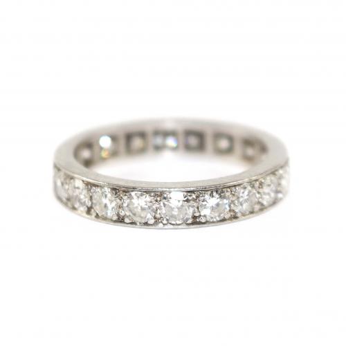 Art Deco Diamond Eternity Ring c.1940 - size K1/2