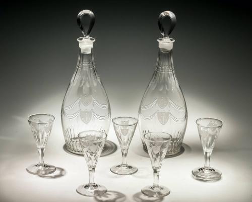 A Suite of George III Cut Glass of Nautical Interest