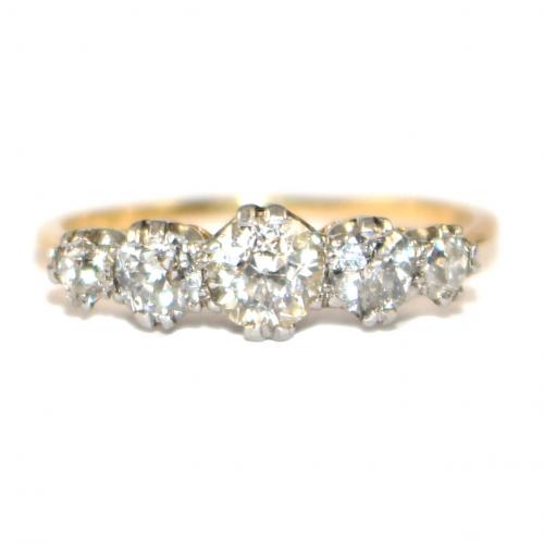Edwardian Diamond 5 Stone Ring c.1910