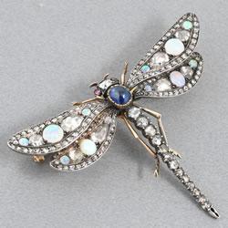 Victorian dragonfly brooch