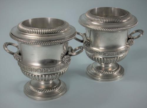 Old Sheffield  Plate Wine Coolers