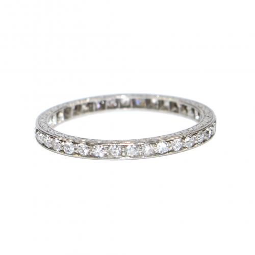 Art Deco Diamond Eternity Ring c.1930 size M