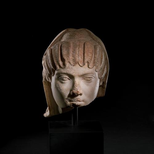 Portrait Head of a Veiled Woman, Roman, Imperial Period, ca. 150-200 A.D.