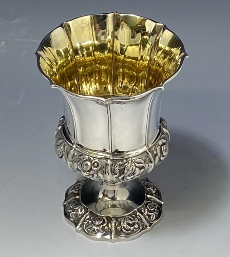 William Eley Georgian silver goblet 1825