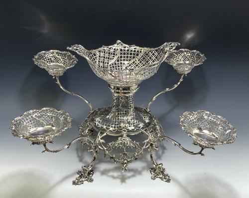 Georgian silver epergne Butty and Dumee 1768
