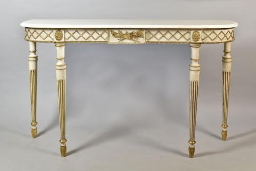 Console table with original marble top