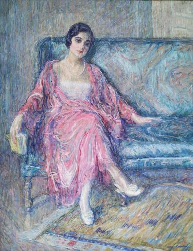 Portrait de Mademoiselle R. Lequien by William Malherbe (1884 – 1955)