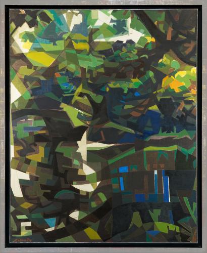 Entre Rivière et Forêt  by  Othello Radou (1910 – 2006)