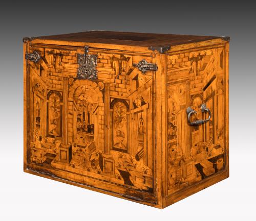 16th Century Augsburg Marquetry Table Cabinet