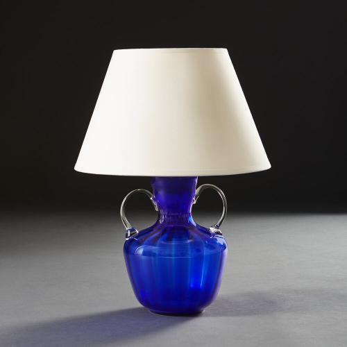 A Blue Murano Vase as a Lamp