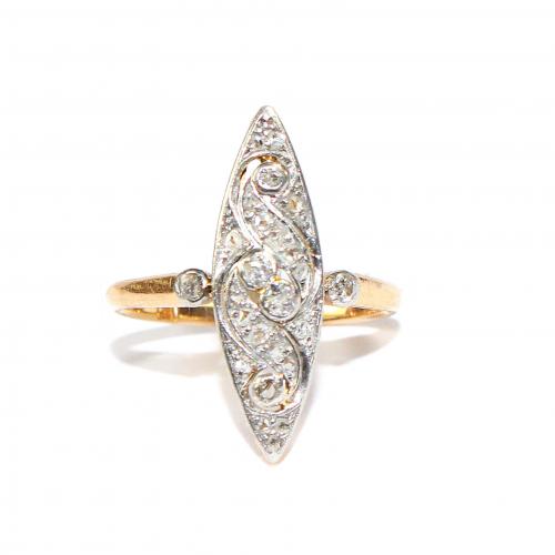 Edwardian Diamond Marquise Ring c.1920