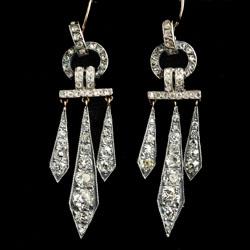 Victorian gold and silver fine drop earrings