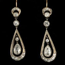 Edwardian diamond drop earrings
