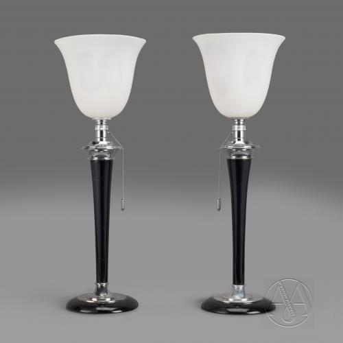 A Pair of Art Deco 'Mazda' Table Lamps