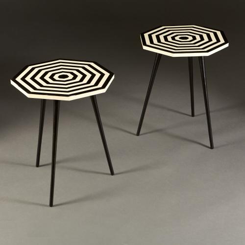 A Pair of Italian Geometric Occasional Tables