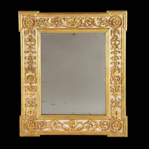 A Fine 19th Century Carved Giltwood Mirror, attributed to Pietro Giusti